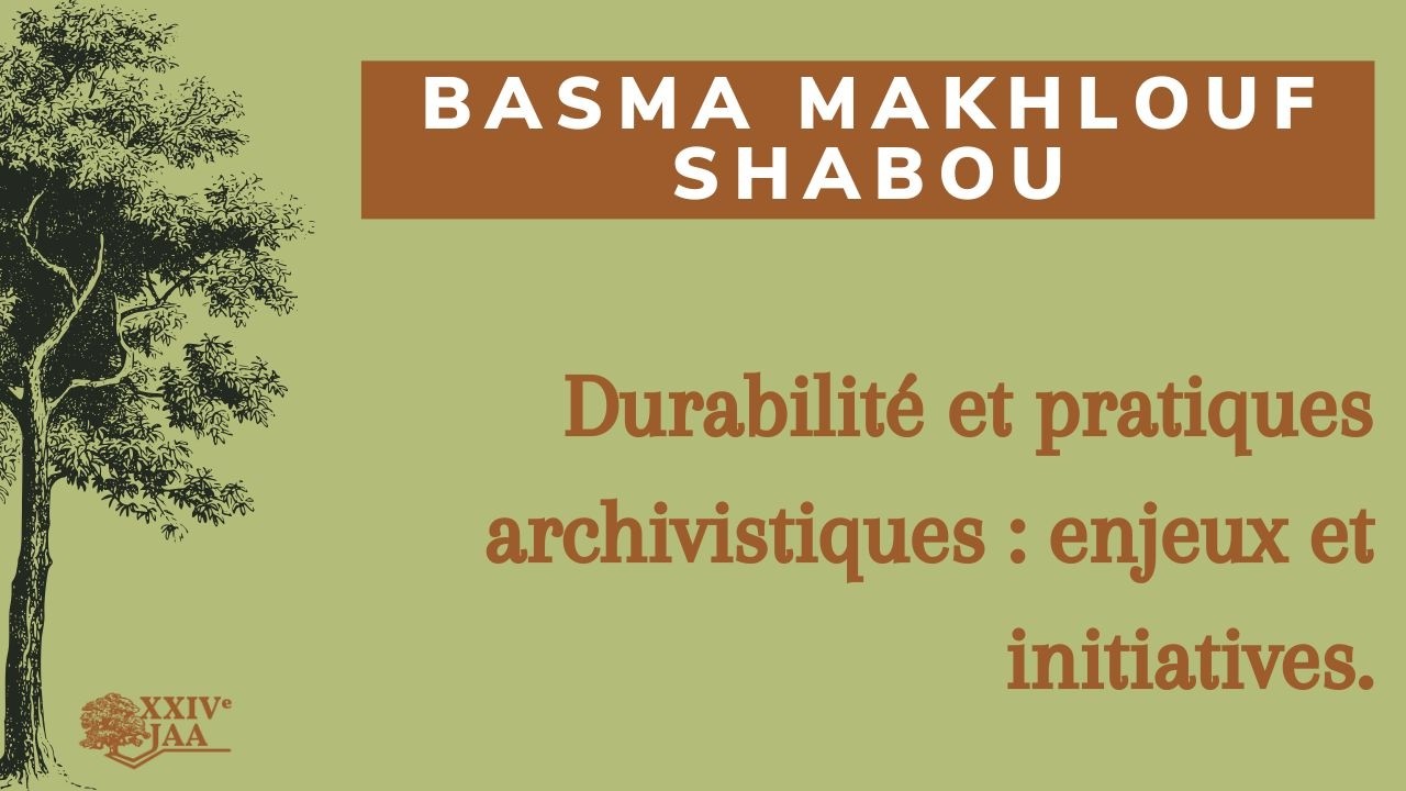 JAA 2026 - Durabilité et pratiques archivistiques