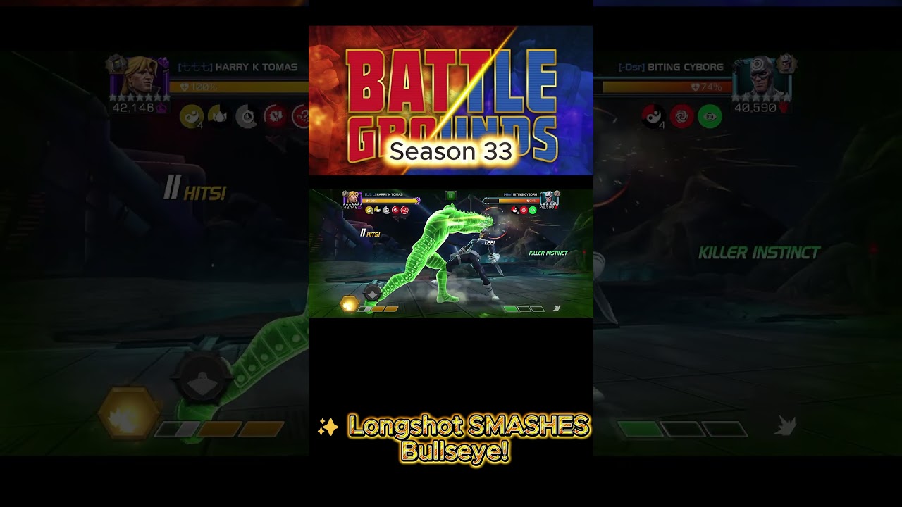 ✨ Longshot SMASHES Bullseye! MCOC Best Mystic Counter (Shorts) #kabamcoc #mcoc  #battlegrounds
