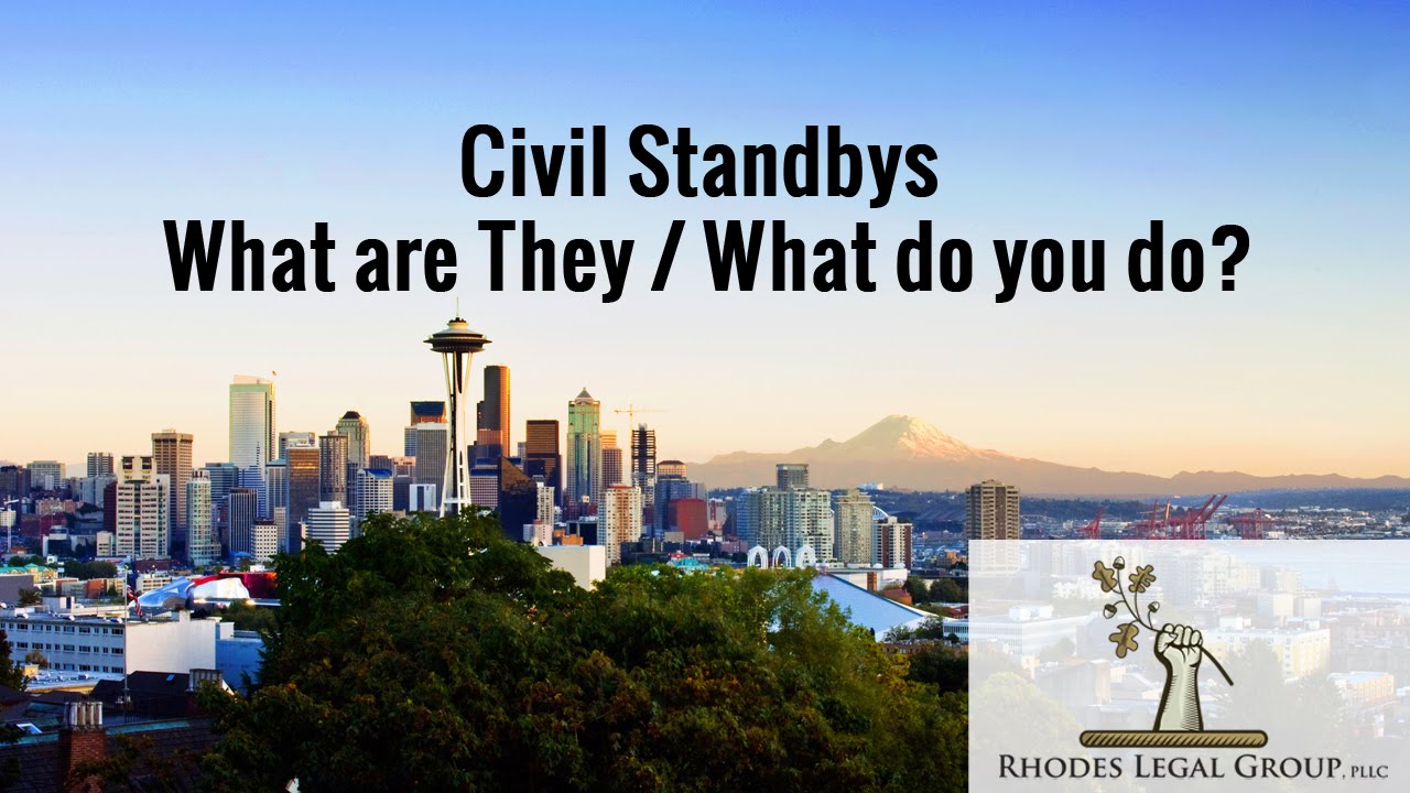Civil Standbys | What are They | What do you do? | A criminal defense lawyer's prospective