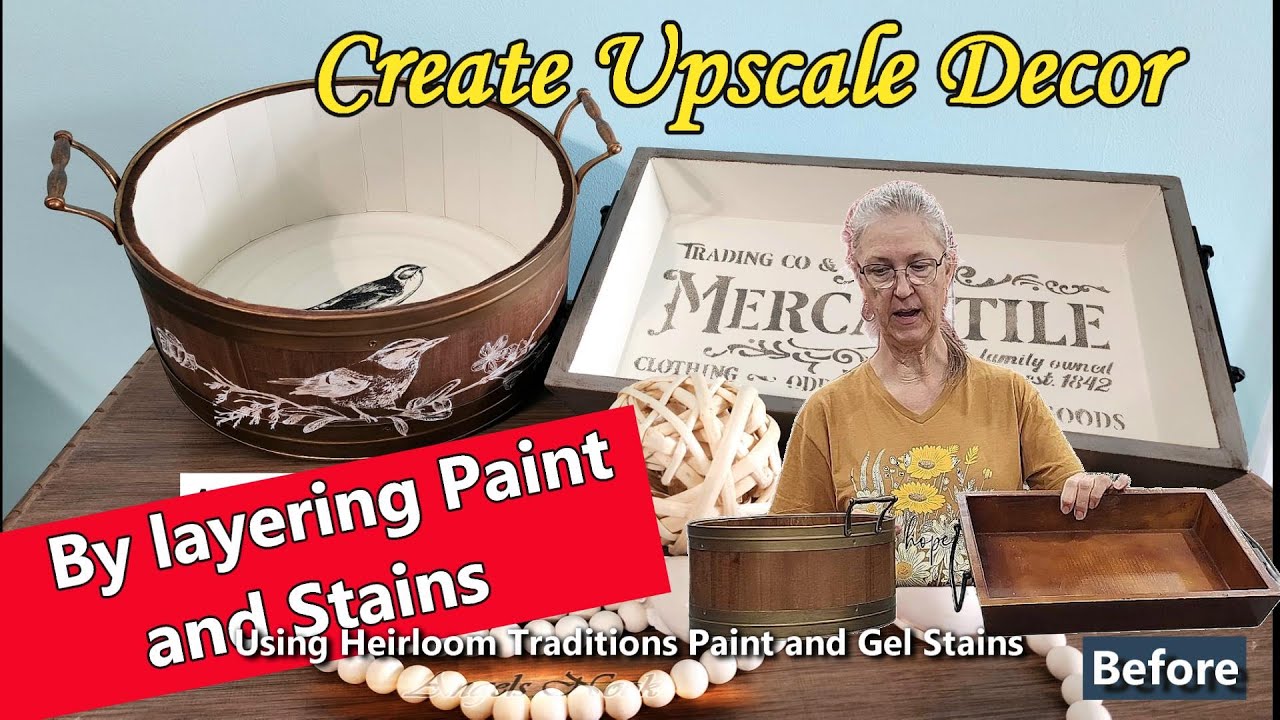 Basket Makeover | Aged-Wood Look with Heirloom Traditions Paint : Toasted Oak & Antique White