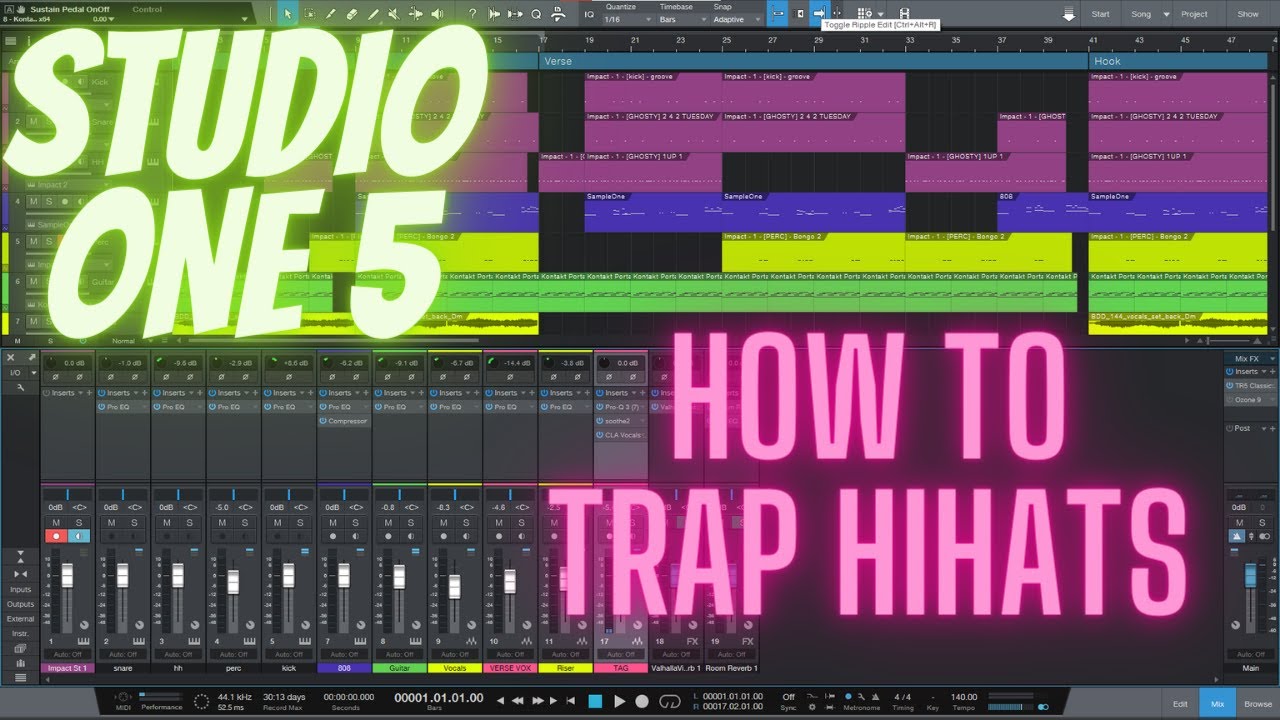 Studio One Как сделать трэп-хай-хэты