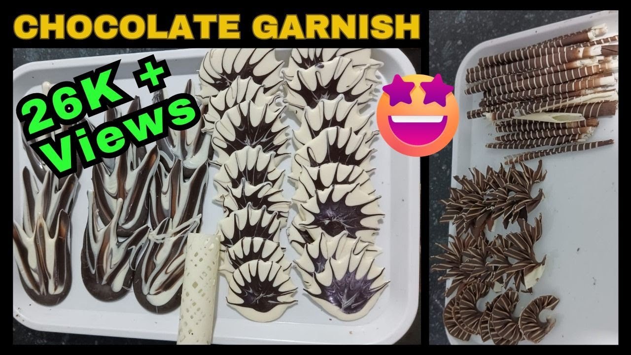 Bakery style chocolate garnish making techniques. #chocolate #cake #youtube
