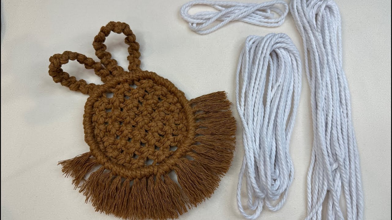 Crafting a Cute Easter Bunny Coaster With Me | Macrame Live