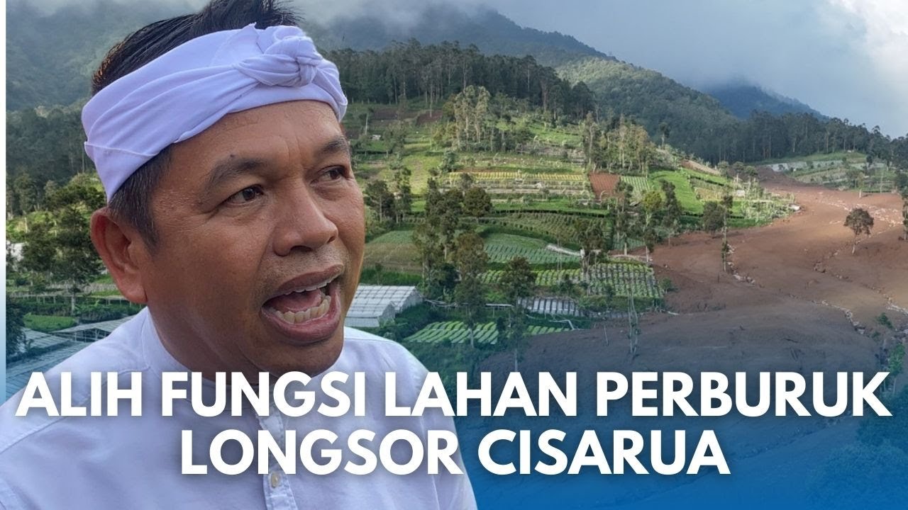 KANG DEDI NAIK OJEK ke Longsor Cisarua, Kritisi Alih Fungsi Lahan jadi Kebun & Perumahan