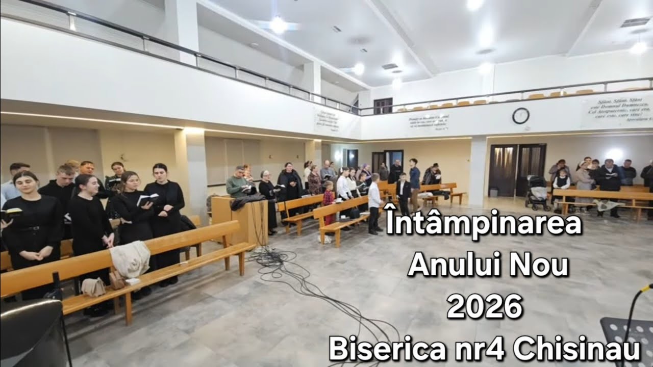 Adunare de Anul Nou in biserica baptista nr4 Chisinau