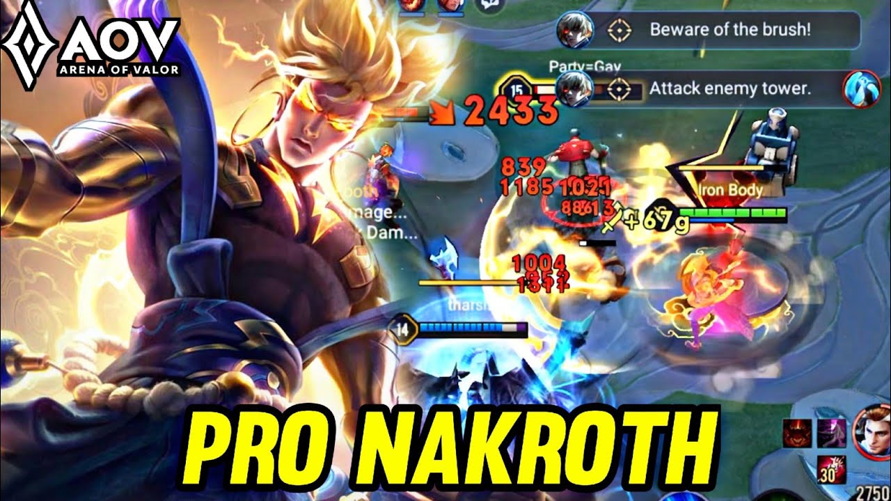 AOV : NAKROTH GAMEPLAY | PRO NAKROTH - ARENA OF VALOR LIÊNQUÂNMOBILE ROV
