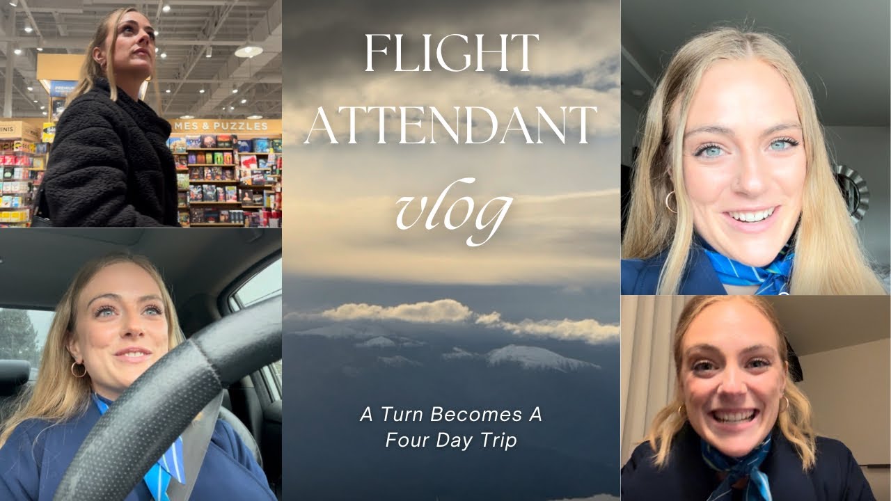 FLIGHT ATTENDANT VLOG// A TURN BECOMES A FOUR DAY TRIP