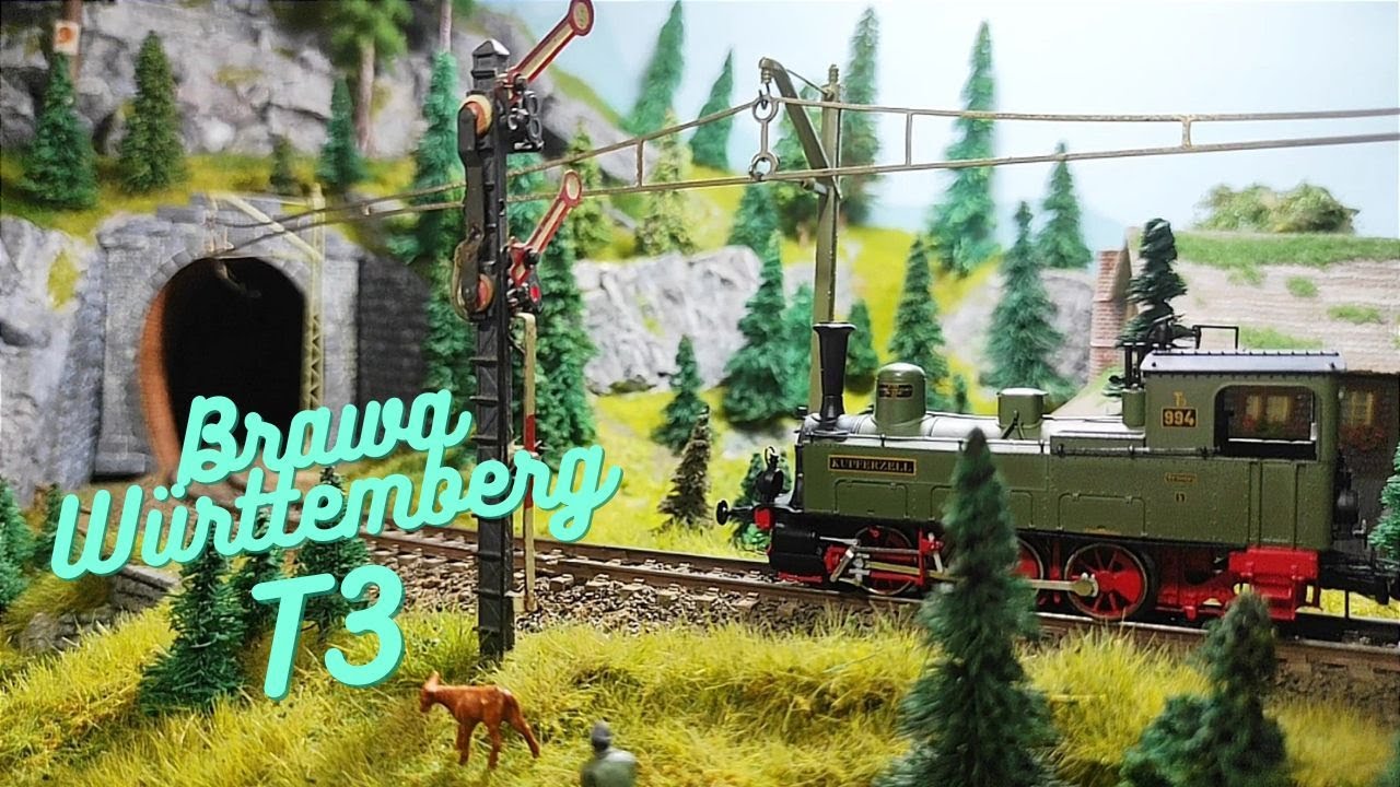 HO scale Model Railway in Germany epoche I - Dampflok T3 steam tank from Brawa