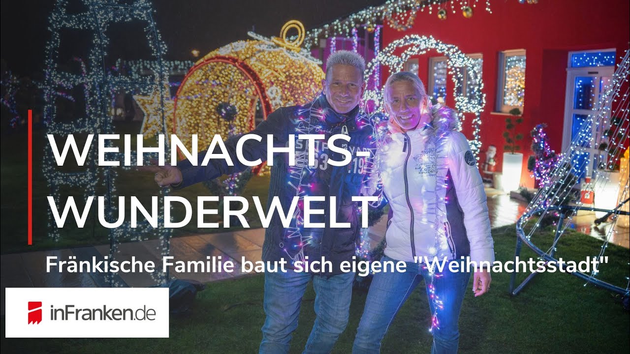 WEIHNACHTSHAUS IN FRANKEN:  Familie dekoriert mit 55.000 LEDs f&uuml;r Weihnachten