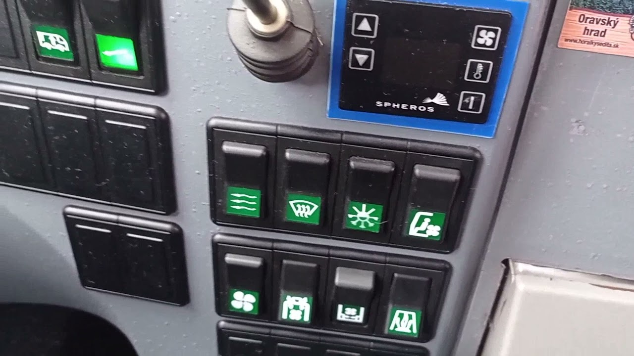 Sor C 10,5 €6 ovládanie autobusu, tlačítka