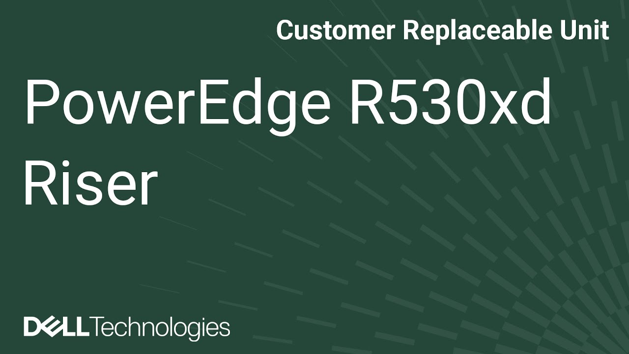 PowerEdge R530xd: Remove/Install PCI Card Riser