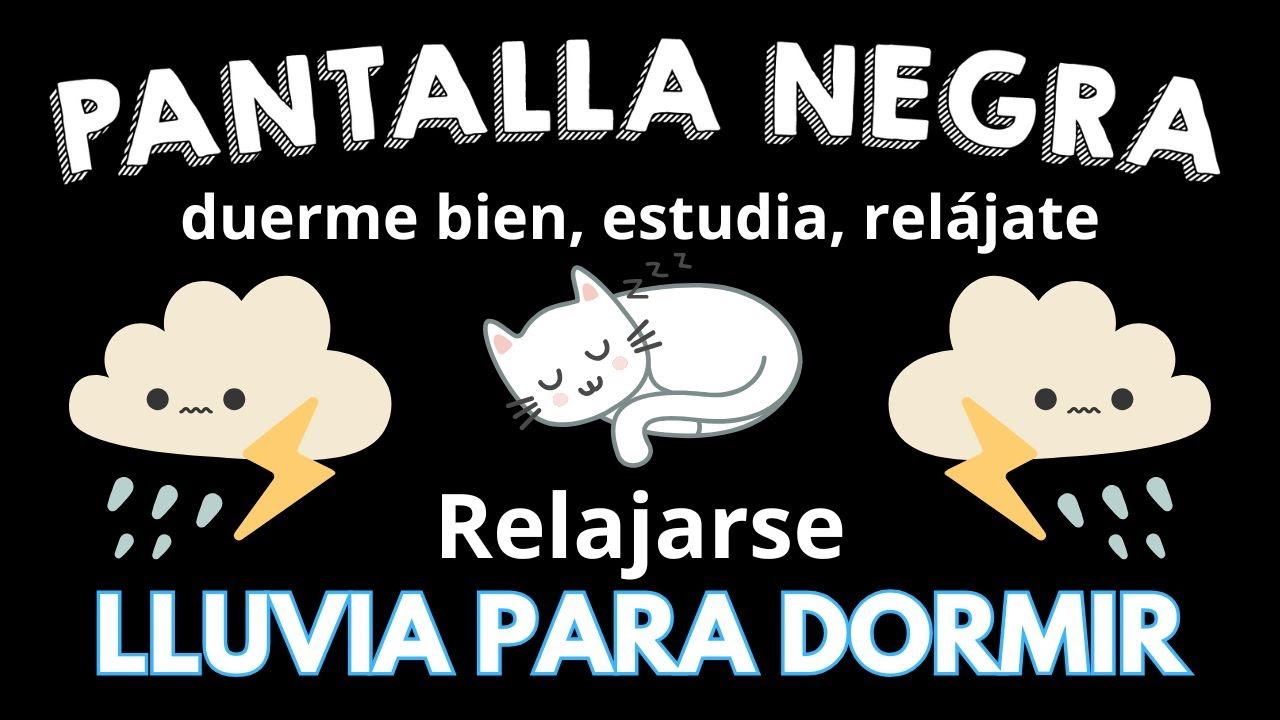 LLUVIA Y TRUENOS Para Dormir 3 Horas⛈️PANTALLA NEGRA Relajarsecon⚡PARA DORMIR en menos de 3 minutos