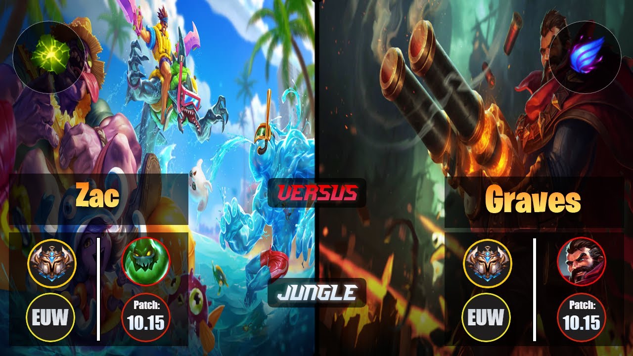 Challenger ZAC [Aftershock] (Jungle) VS  GRAVES - Challenger EUW Patch 10.15