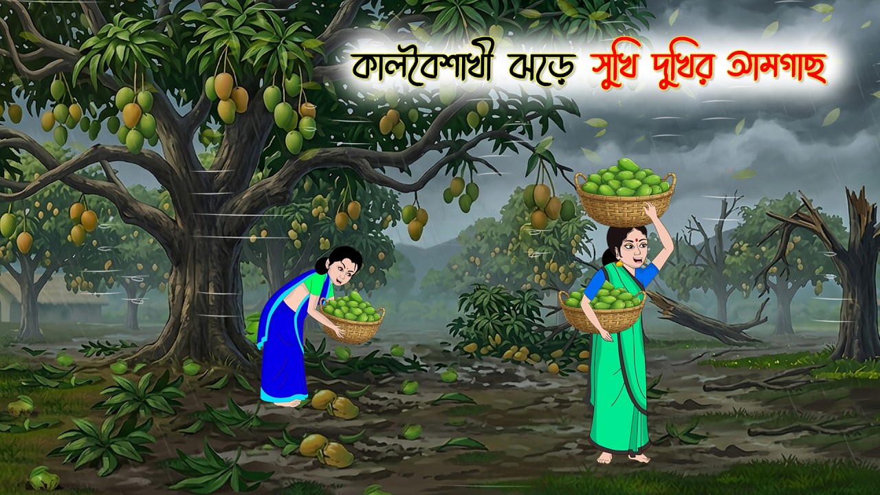 কালবৈশাখী ঝড়ে সুখি দুখির আমগাছ | New Bengali Story | Thakumar Jhuli | Bangla Cartoon