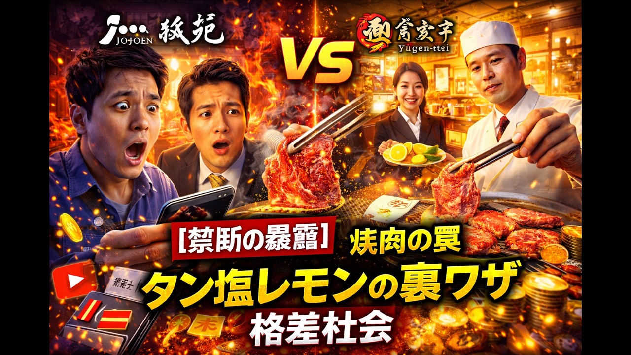 【禁断の暴露】叙々苑が変えた焼肉の罠！タン塩レモンの裏ワザと遊玄亭の格差社会 | Jojoen’s BBQ Trap: The Secret of Ox Tongue & Strategy