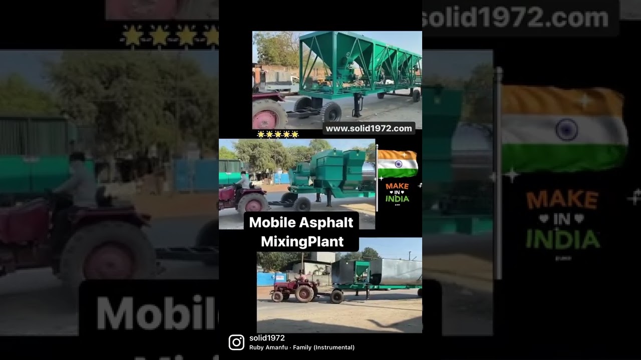 Solid Mobile Asphalt Mixing Plant-60 TPH #hotmixplant #asphaltplant #damarplant #Mobileasphaltplant