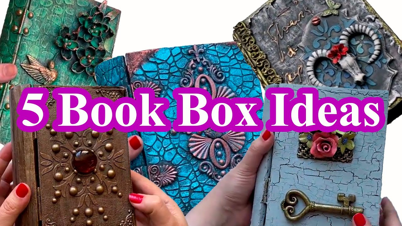 📚✨ 5 DIY Book Box Ideas from Cardboard | Easy Decorative Storage Boxes