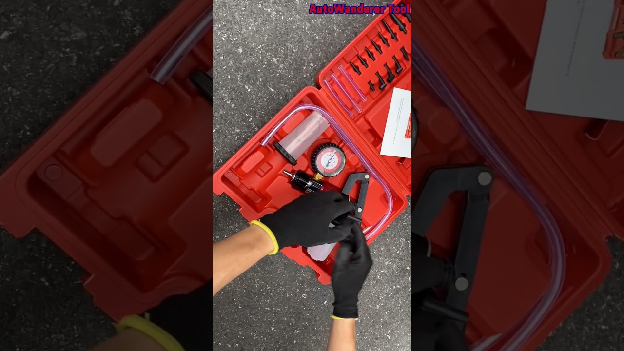 How to install and operate the brake oil change vacuum pressure pump tester？