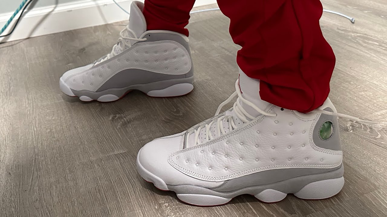 AIR JORDAN 13 RETRO  WHITE/TRUE RED-WOLF GREY . Unboxing español