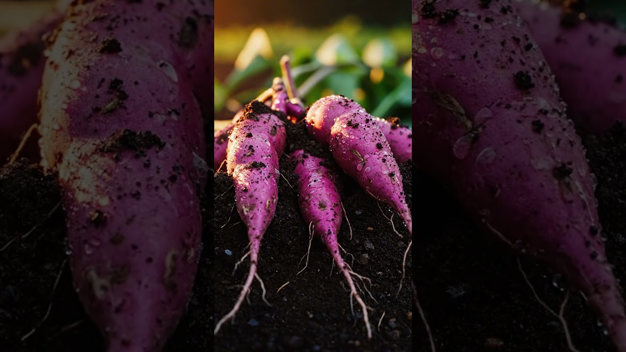 Gently Pulling Sweet Potatoes – Real Farm Harvest Moment