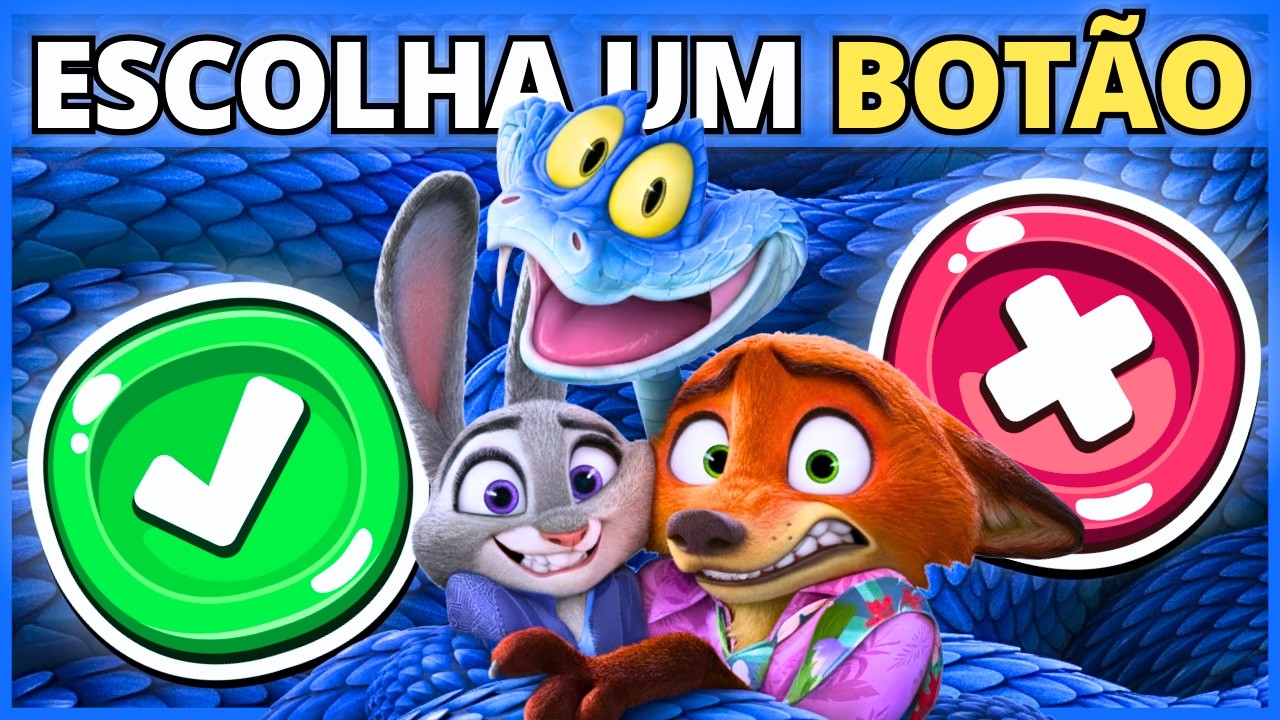 🟢🔴 Escolha um Botão| SIM ou NÃO | Edição: Zootopia 2 🦊| 