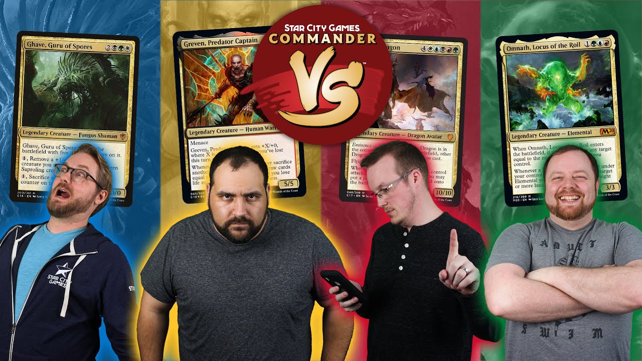 Commander VS #213: Ghave VS Greven VS The Ur-Dragon VS Omnath (Full Episode) MTG Gameplay
