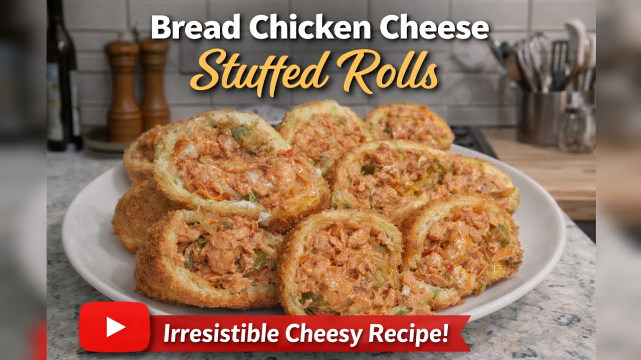 Crispy Bread Chicken Cheese Stuffed Rolls | Easy & Cheesy Ramadan Special Recipe