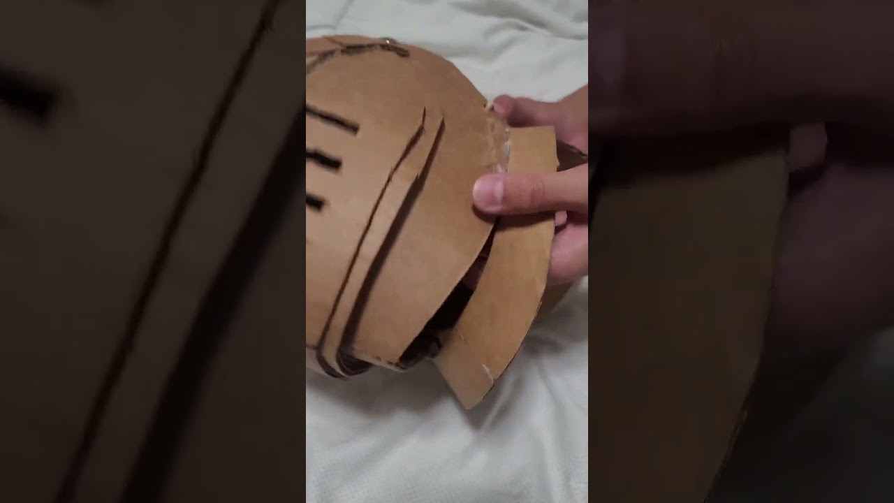 Lock Mechanism I Built On To My #cardboard Knight Helmet #armor #diy #fyp