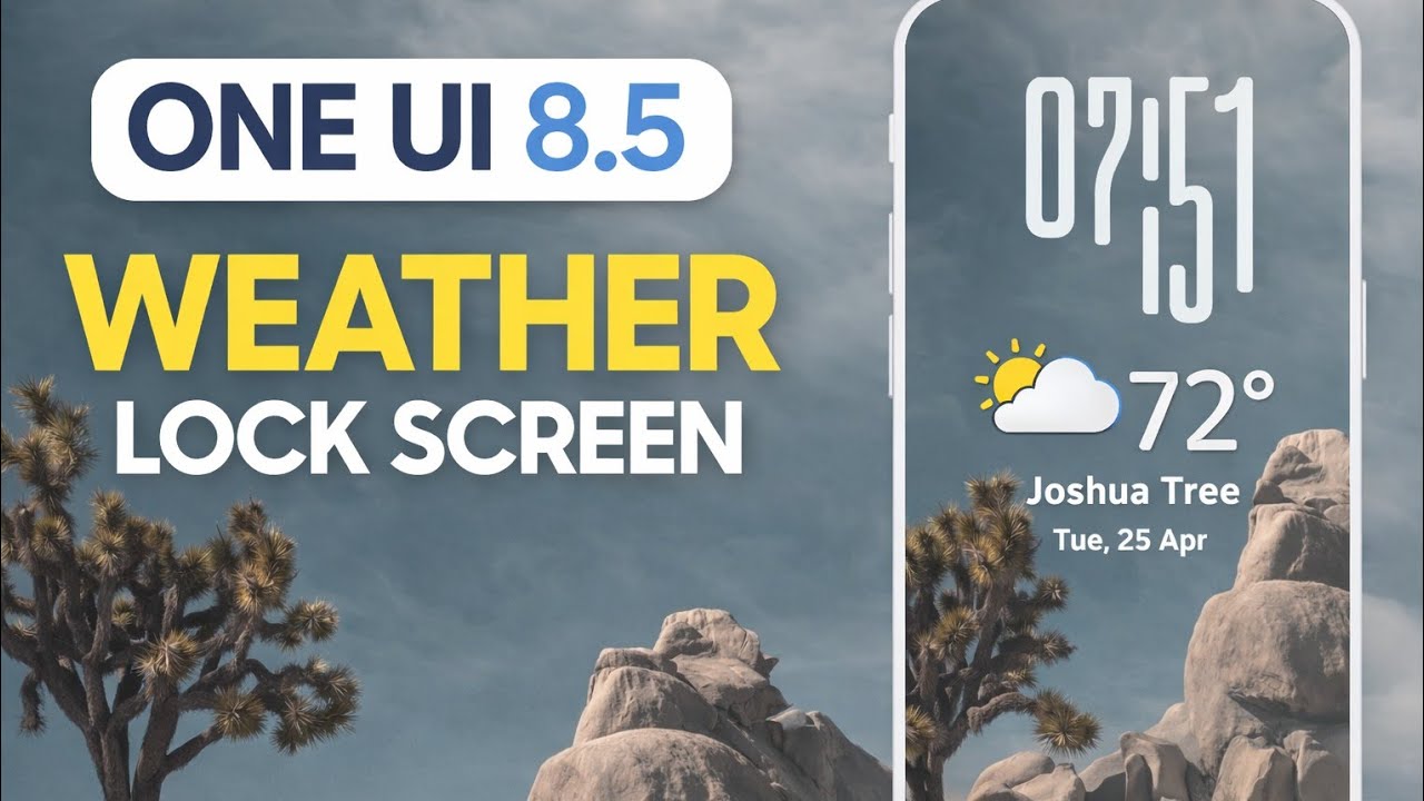 One UI 8.5 Weather Lock Screen Hack &ndash; Turn Your Phone Into Live Weather Display!