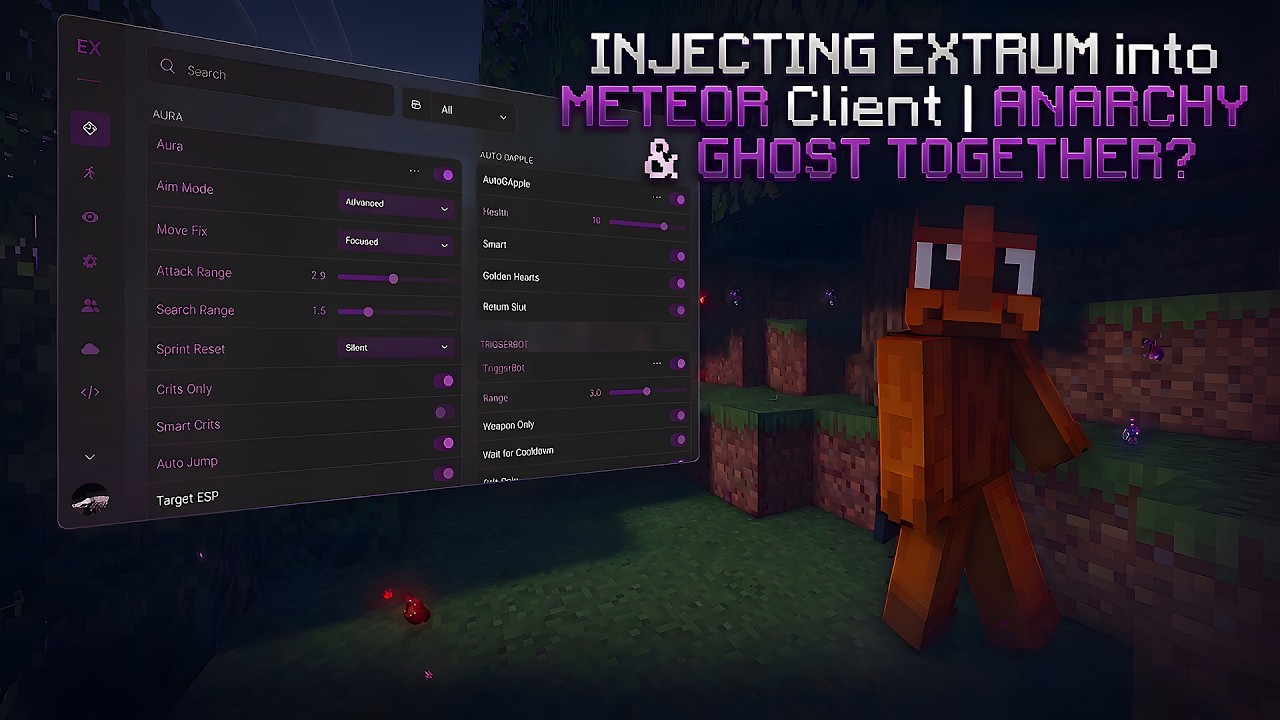 Injecting Extrum into Meteor Client | Anarchy & Ghost Client together?