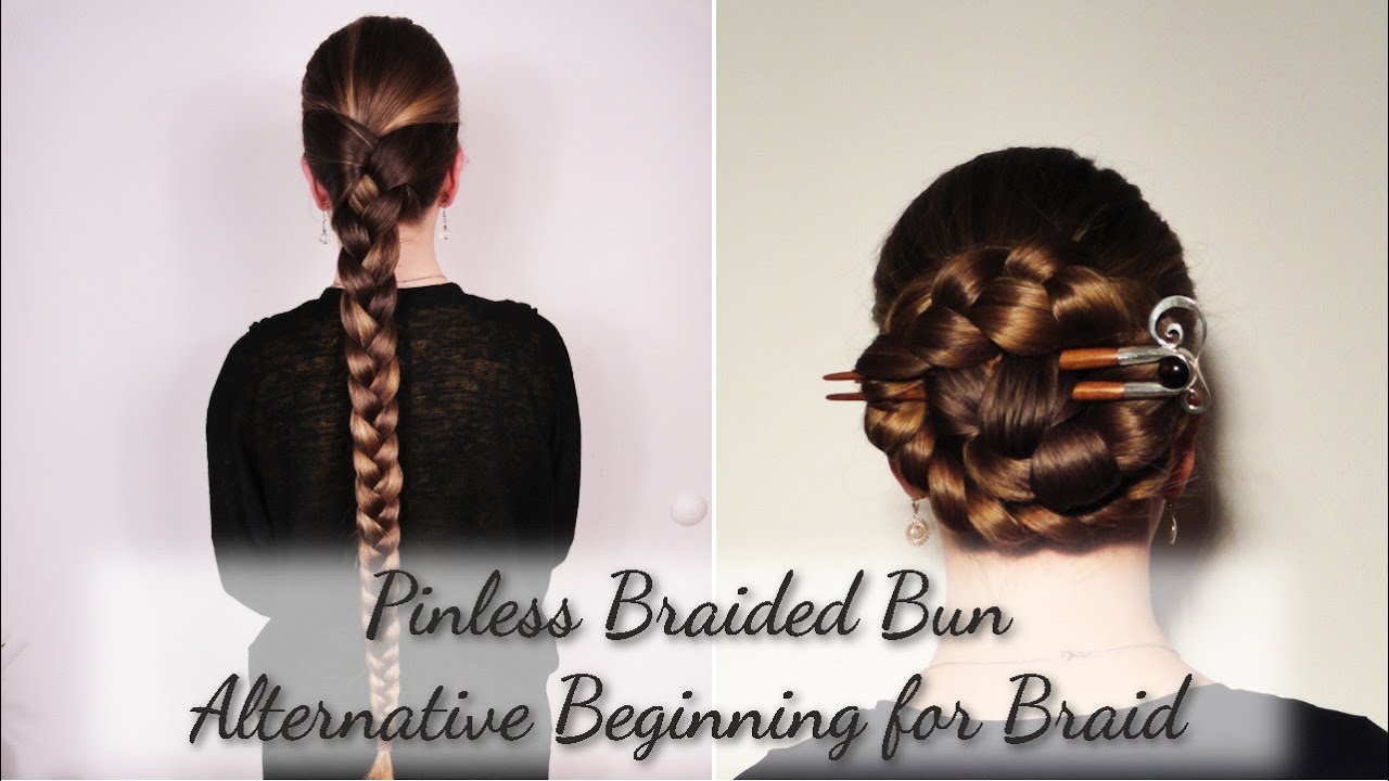 Haartraum Pinless Braided Bun Anleitung plus alternativer Flechtzopfanfang