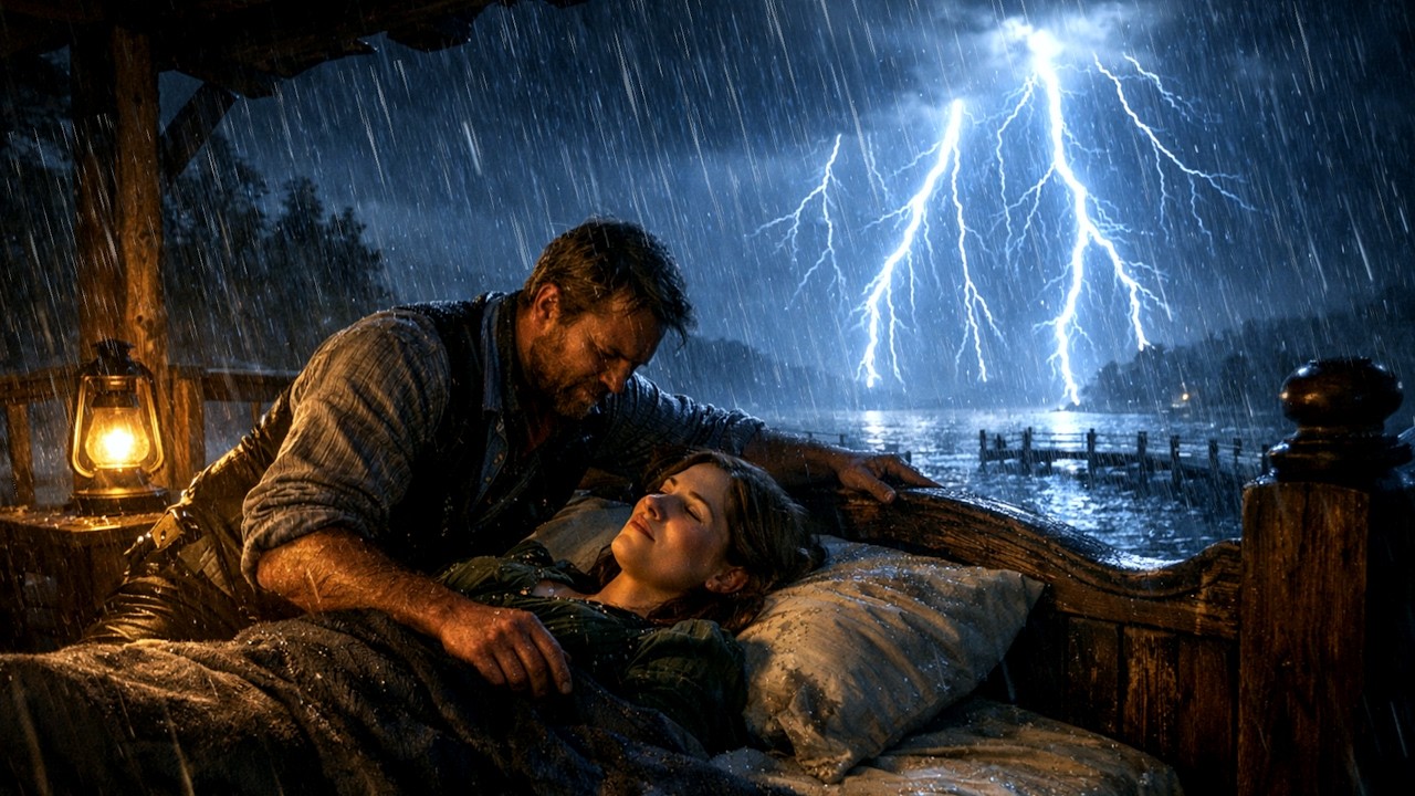 Arthur & Abigail Take Shelter Together on a Cozy Lakeside Porch Bed During a Thunderstorm|RDR2 ASMR