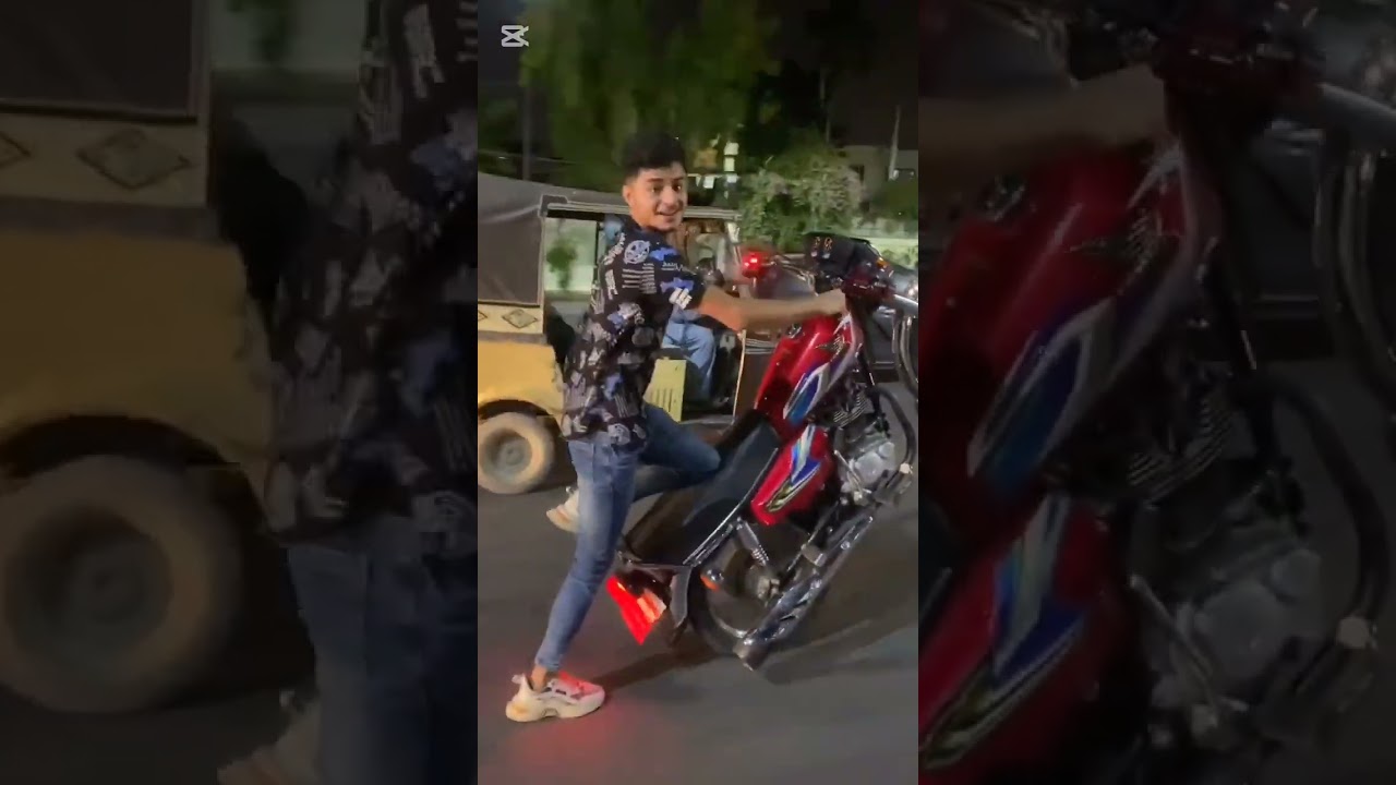 Shahnawaz Karachi game DHA road 125cg genuine sound #onewheeling