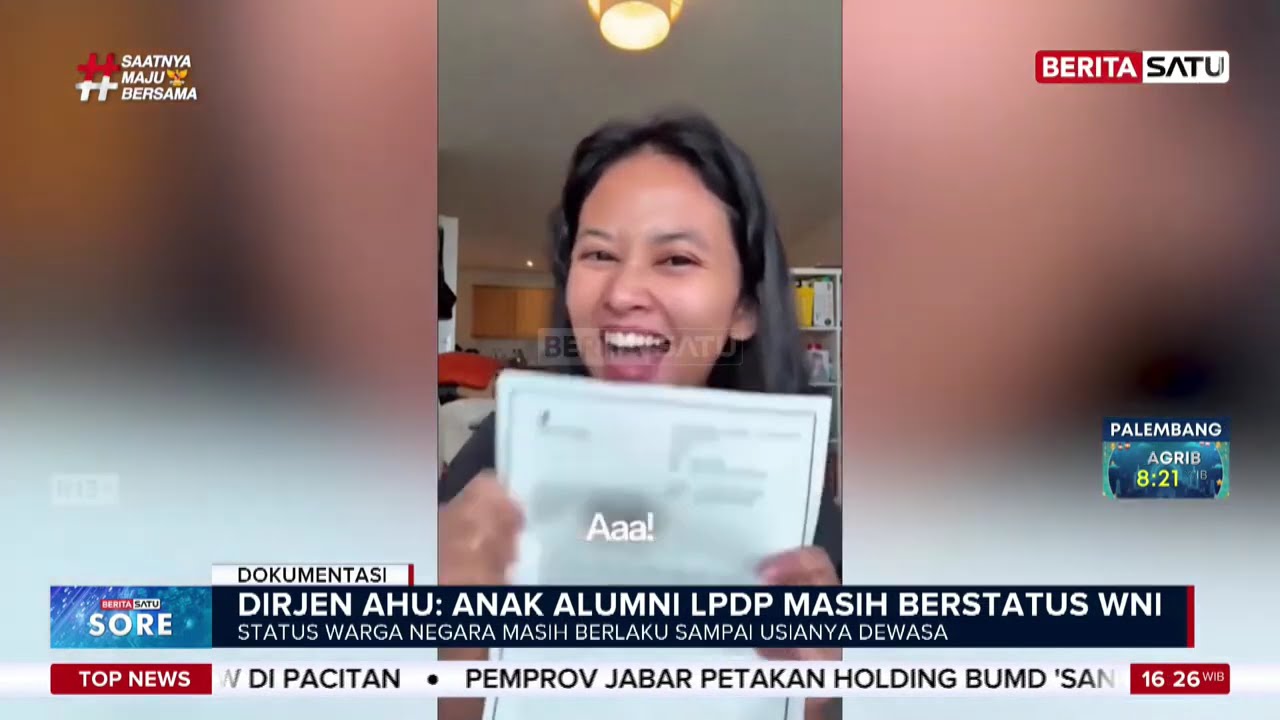 Dirjen AHU Sebut Anak DS Awardee LPDP Masih Berstatus WNI #Beritasatu