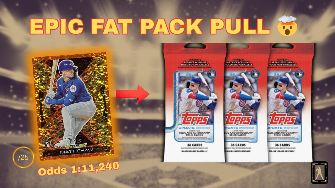MASSIVE /25 HIT! ⚾️ 2025 Topps Update Baseball Fat Pack Rip (Matt Shaw Black Gold)