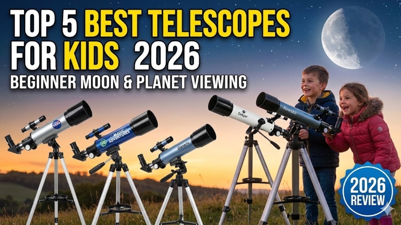 Top 5 Best Telescopes for Kids 2026 – Beginner Friendly Moon & Planet Viewing Telescopes Tested!