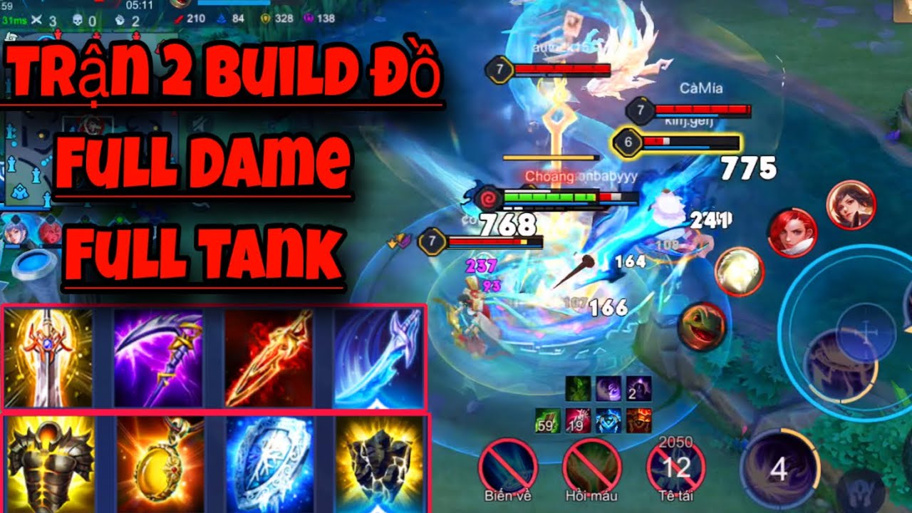 TRIỆU VÂN 2 Trận 2 Trang Bị FULL DAME vs FULL TANK Phân Tích Nên Lên Đồ Nào