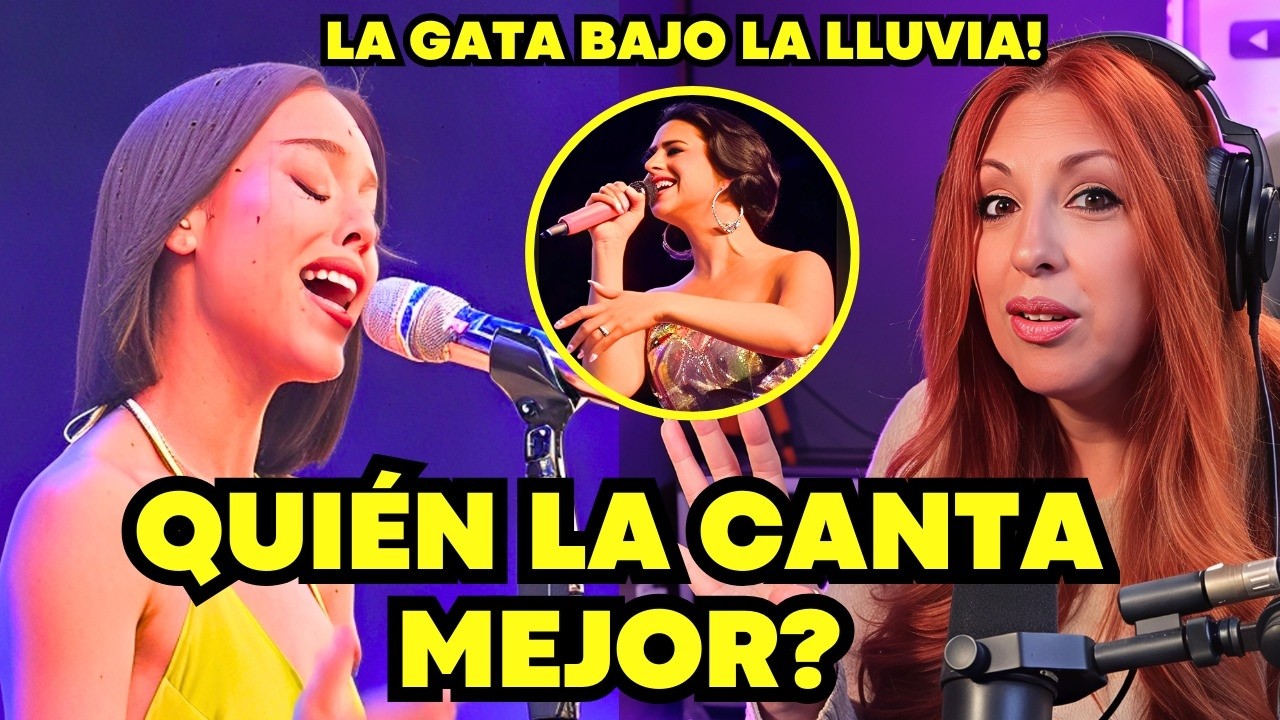 DANNA canta LA GATA BAJO LA LLUVIA y las COMPARACIONES SALTAN! Vocal coach Reaction & analysis
