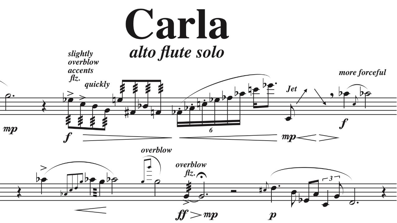 Carla (alto flute solo), by David Bennett Thomas