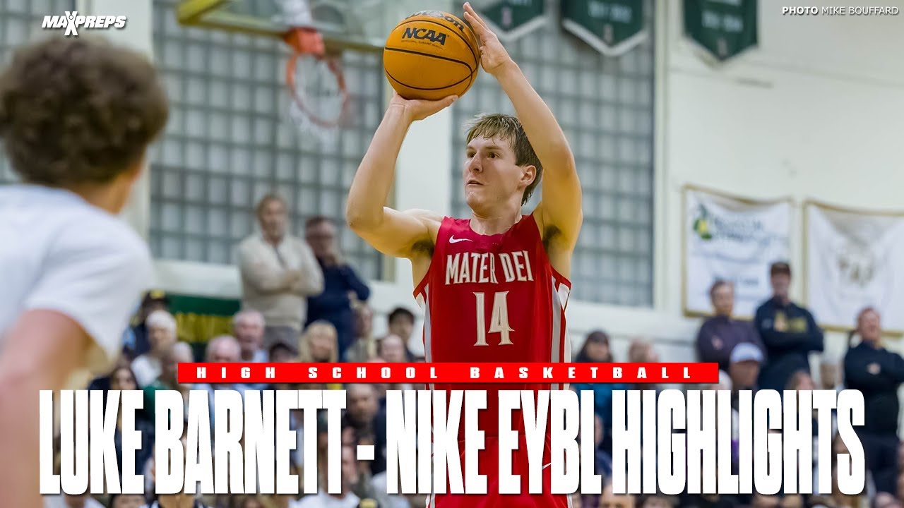 4⭐️ prospect Luke Barnett hooping at the NIKE EYBL session 4🏀