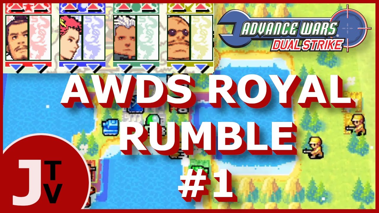 Kanbei, Jess, Hawke and Grimm | Royal Rumble 1 | A.I. | Advance Wars Dual Strike #advancewars
