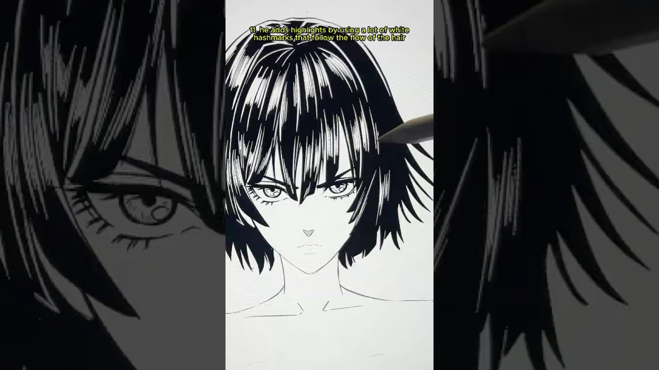 how to draw Like Yusuke Murata (one punch man) in 30 seconds