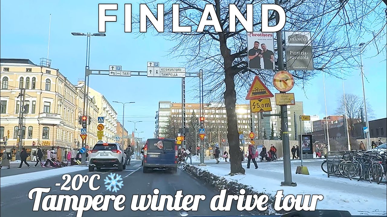 WHAT -20°C ❄️ LOOKS LIKE IN FINLAND 🇫🇮 TAMPERE WINTER DRIVING TOUR 