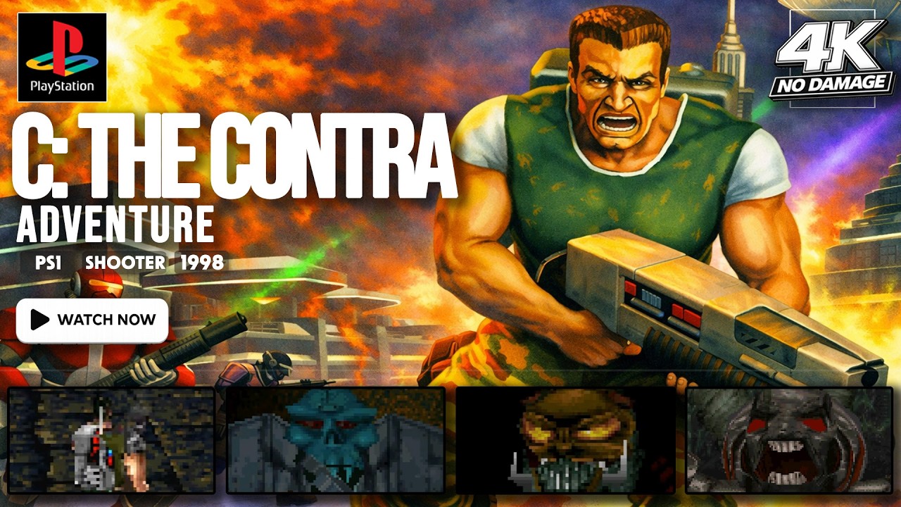 [NO DAMAGE] C: The Contra Adventure | PS1 LONGPLAY | FULL GAME | 4K