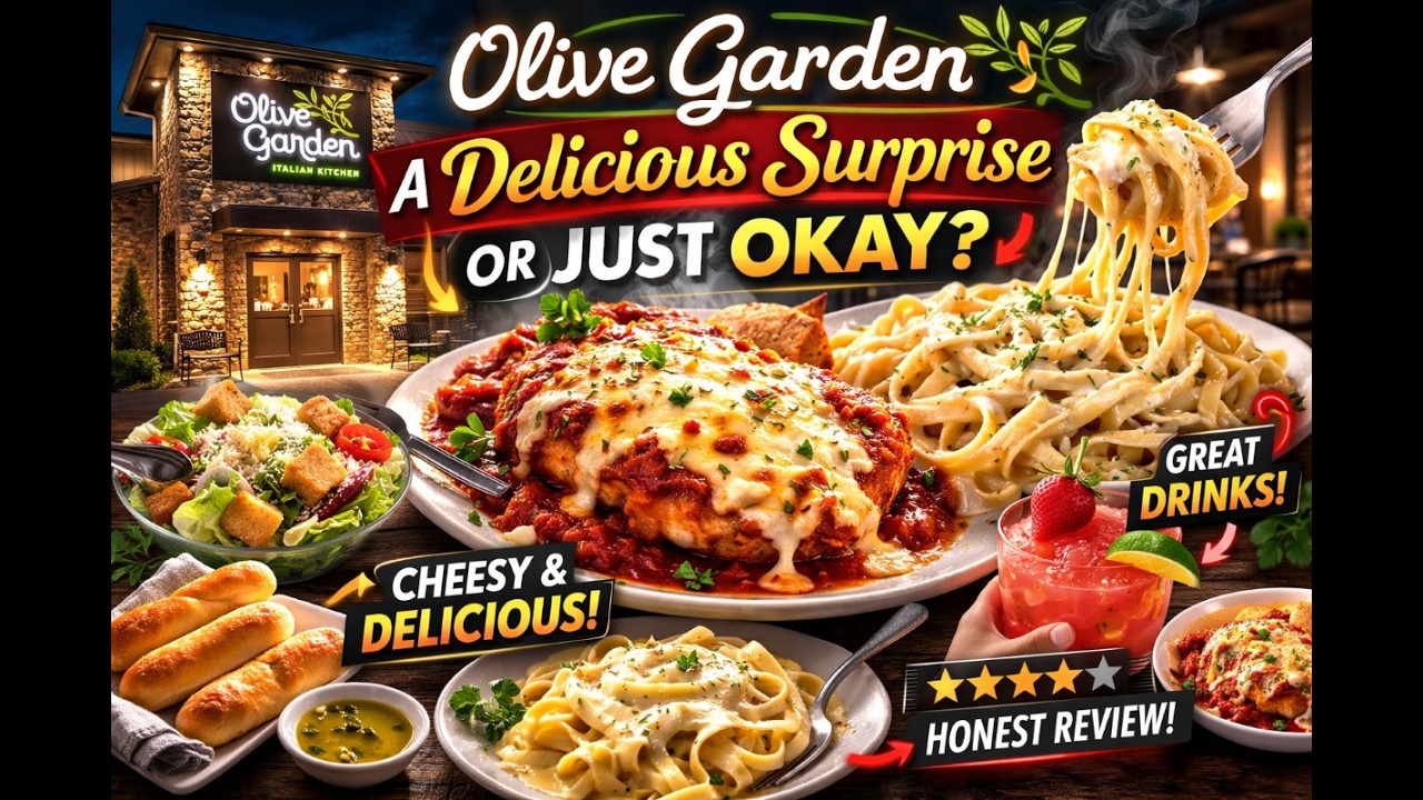 Olive Garden — A Delicious Surprise or Just Okay? 🤔🍷