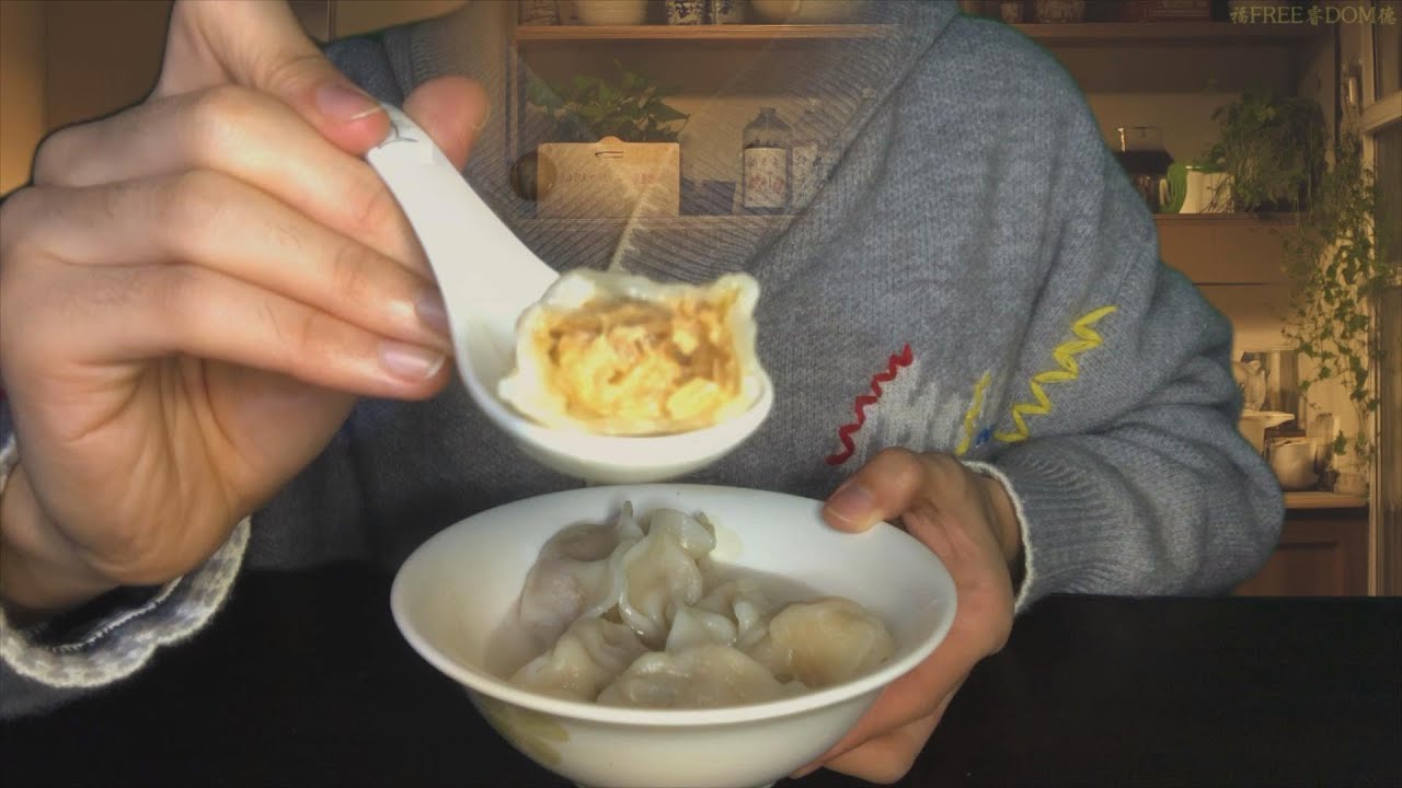 【ASMR】Feed You with  Shrimp Dumplings 虾馅水饺
