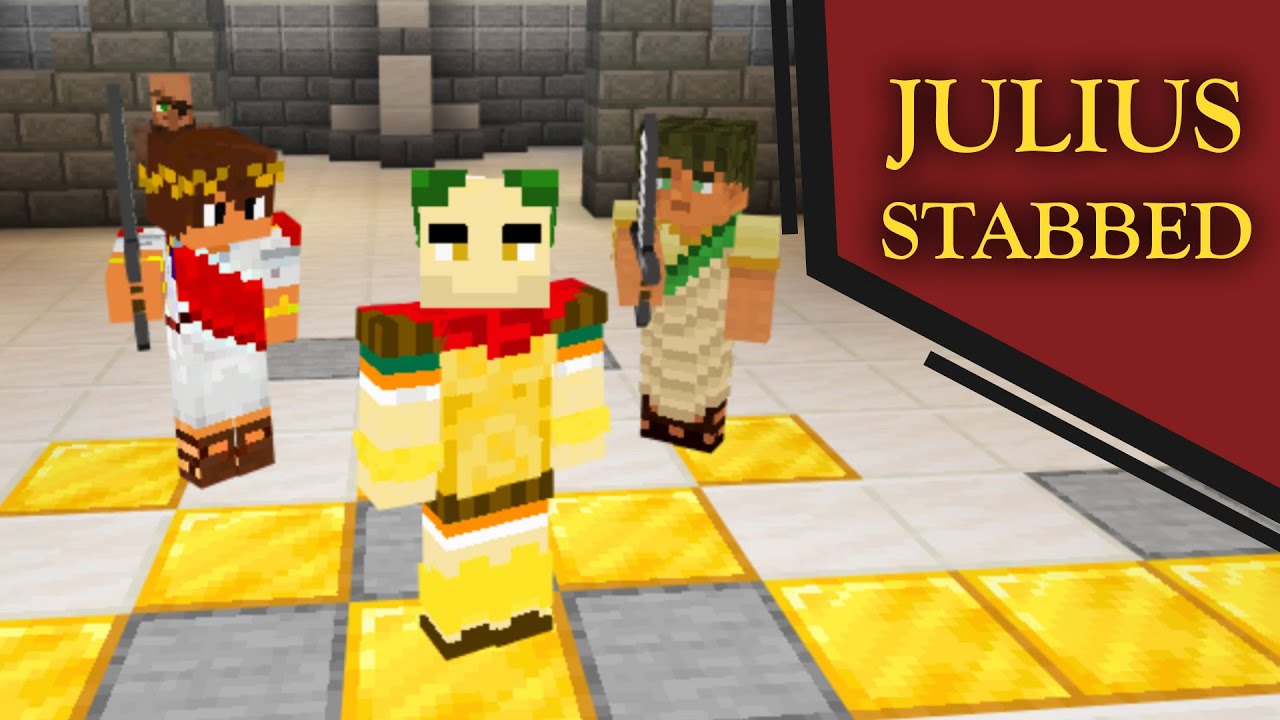Julius Caesar Stabbed Portrayed by Minecraft