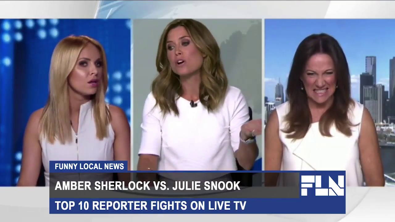Top Ten Crazy Fights Live ON AIR REPORTERS GO CRAZY