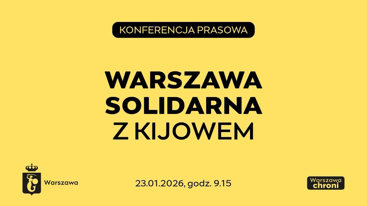 Rafał Trzaskowski: Warszawa solidarna z Kijowem. Konferencja prasowa 23.01.2026