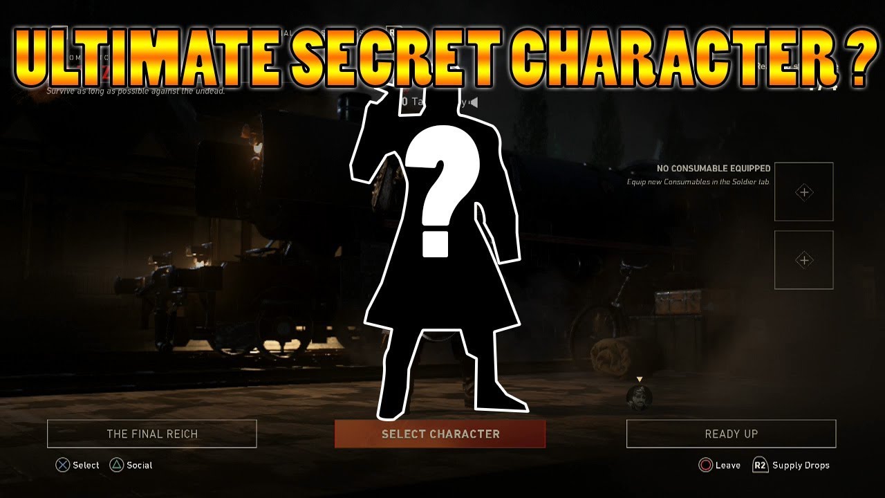 ULTIMATE SECRET CHARACTER IN WW2 ZOMBIES?/UNLOCKED ALL SECRET CHARACTER IN WW2 ZOMBIES